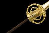 Japanese Samurai Sword Golden Blade Katana Sharp LW0244