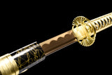 Japanese Samurai Sword Golden Blade Katana Sharp LW0244