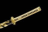 Japanese Samurai Sword Golden Blade Katana Sharp LW0244