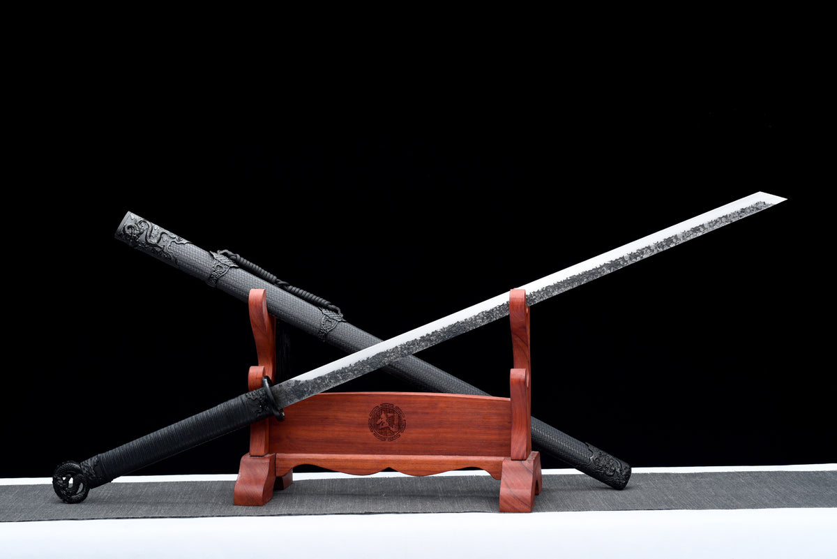 Handmade Ninja Sword Carbon Steel Zigzag Blade Chinese Tang
