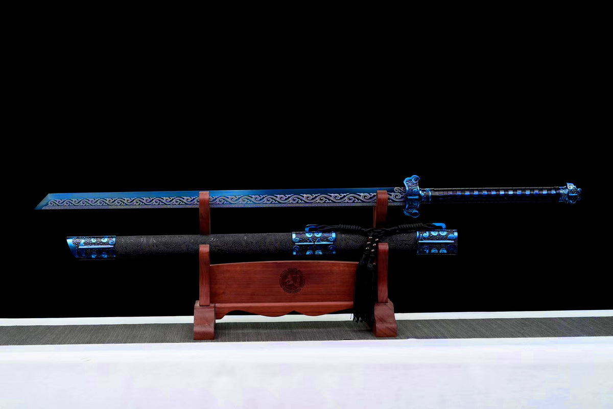 Chinese High Carbon Steel Tang Dynasty Blue Sword HW-006
