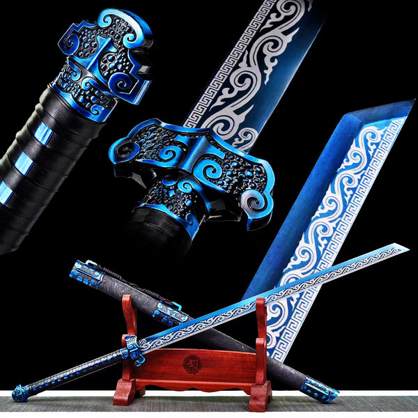 Chinese High Carbon Steel  Tang Dynasty Blue Sword  HW-006