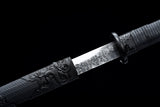 40'' Black Dragon Sharp Straight Spring steel Ninja Sword NJ030