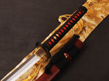 Japanese Samurai Sword Folded Steel Clay Tempered Katana ESD01