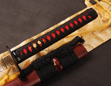 Japanese Samurai Sword Folded Steel Clay Tempered Katana ESD01