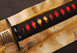 Japanese Samurai Sword Folded Steel Clay Tempered Katana ESD01
