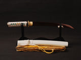 Japanese Samurai Sword Red Blade Folded Steel Tantō ESB300