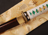 Japanese Samurai Sword Red Blade Folded Steel Tantō ESB300