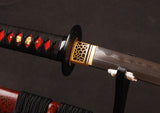 Japanese Samurai Sword Folded Steel Clay Tempered Katana ESD01