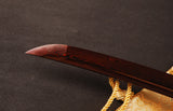 Japanese Samurai Sword Red Blade Folded Steel Tantō ESB300