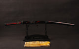 Japanese Samurai Sword Red Blade Folded Steel Katana ESB101