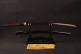 Japanese Samurai Sword Red Blade Folded Steel Katana ESB101