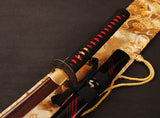 Japanese Samurai Sword Red Blade Folded Steel Katana ESB101