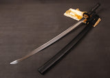 Japanese Samurai Sword Folded Steel Clay Tempered Katana ESD101