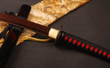 Japanese Samurai Sword Red Blade Folded Steel Katana ESB101