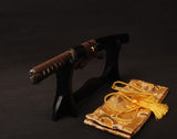 Japanese Samurai Sword Red Blade Folded Steel Tantō ESB302