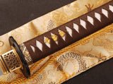 Japanese Samurai Sword Folded Steel Clay Tempered Katana ESD02