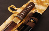 Japanese Samurai Sword Red Blade Folded Steel Tantō ESB302