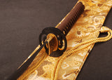 Japanese Samurai Sword Folded Steel Clay Tempered Katana ESD02