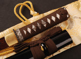 Japanese Samurai Sword Red Blade Folded Steel Tantō ESB302