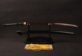 Japanese Samurai Sword Red Blade Folded Steel Katana ESB102