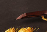 Japanese Samurai Sword Red Blade Folded Steel Tantō ESB302