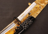 Japanese Samurai Sword Folded Steel Clay Tempered Katana ESD03