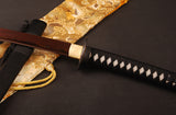 Japanese Samurai Sword Red Blade Folded Steel Katana ESB104