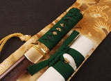 Japanese Samurai Sword Red Blade Folded Steel Tantō ESB303