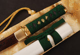 Japanese Samurai Sword Red Blade Folded Steel Tantō ESB303