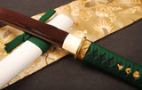 Japanese Samurai Sword Red Blade Folded Steel Tantō ESB303