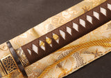 Japanese Samurai Sword Folded Steel Clay Tempered Katana ESD103