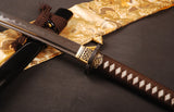 Japanese Samurai Sword Folded Steel Clay Tempered Katana ESD103