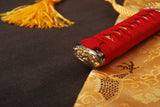 Japanese Samurai Sword Red Blade Folded Steel Tantō ESB304