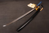 Japanese Samurai Sword Folded Steel Clay Tempered Katana ESD104