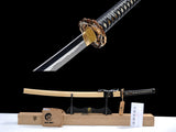 Japanese Samurai Sword High Carbon Steel Clay Tempered Katana SHIJIAN180707