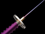 Japanese Samurai Sword Purple blue Blade Katana SHIJIAN180601