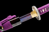 Japanese Samurai Sword Purple blue Blade Katana SHIJIAN180601