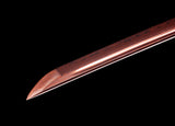 Japanese Samurai Sword Red Blade Folded Steel Katana SHIJIAN180608