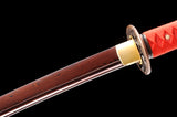 Japanese Samurai Sword Red Blade Folded Steel Katana SHIJIAN180608