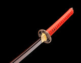 Japanese Samurai Sword Red Blade Folded Steel Katana SHIJIAN180608