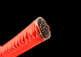 Japanese Samurai Sword Red Blade Folded Steel Katana SHIJIAN180608