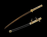 Japanese Samurai Katana Golden Blade Tachi Swords SHIJIAN180610