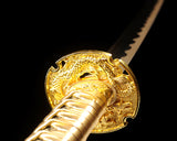Japanese Samurai Katana Golden Blade Tachi Swords SHIJIAN180610