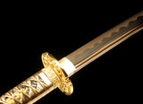 Japanese Samurai Katana Golden Blade Tachi Swords SHIJIAN180610