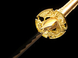 Japanese Samurai Katana Golden Blade Tachi Swords SHIJIAN180610