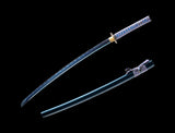 Japanese Samurai Sword Blue Blade Katana SHIJIAN180602
