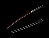 Japanese Samurai Sword Red Blade Folded Steel Katana SHIJIAN180609