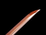 Japanese Samurai Sword Red Blade Folded Steel Katana SHIJIAN180609