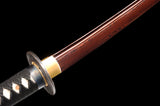 Japanese Samurai Sword Red Blade Folded Steel Katana SHIJIAN180609